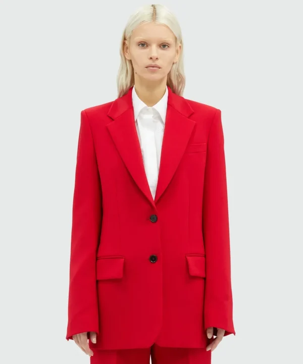 Blazer rouge en viscose