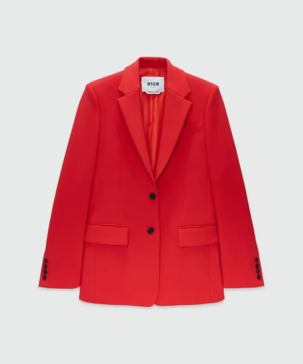 Blazer rouge en viscose