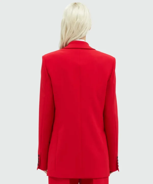 Blazer rouge en viscose
