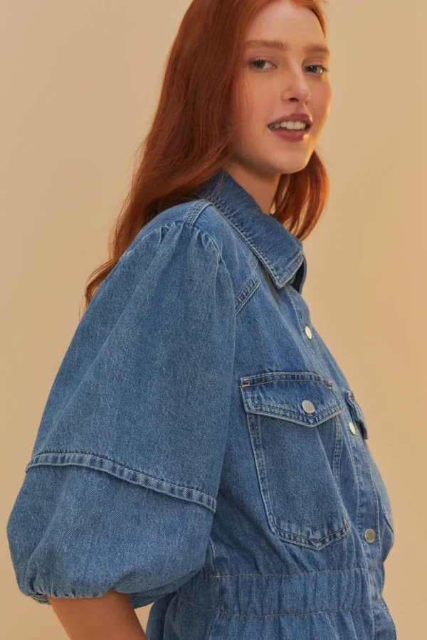 blouse chemise denim