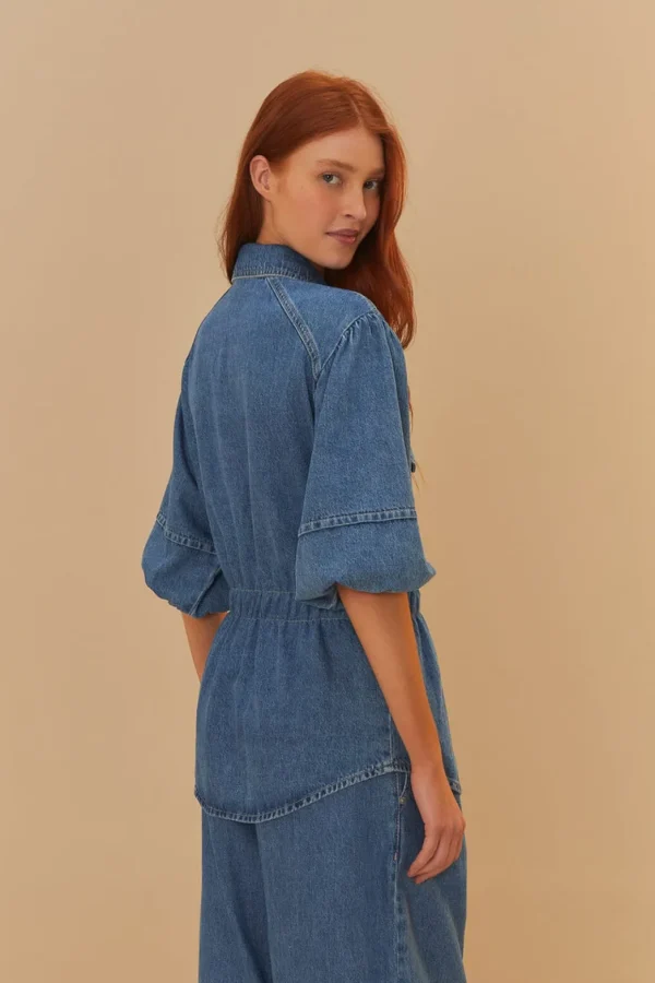 blouse chemise denim