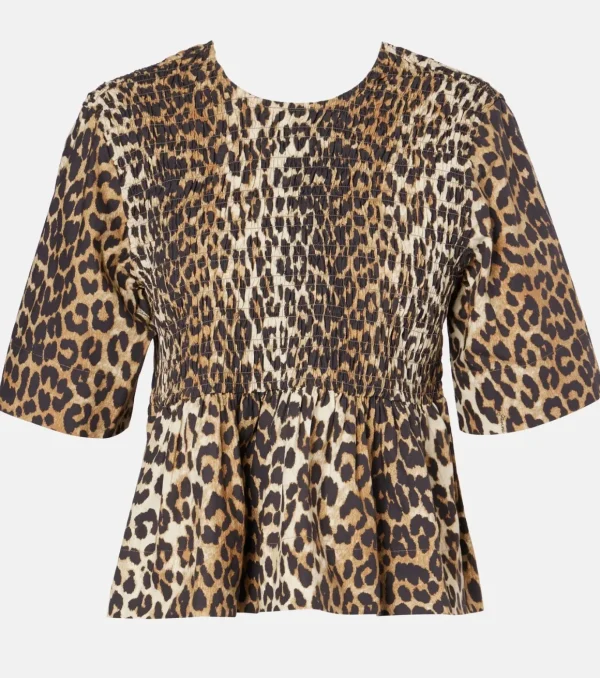 Blouse open back print LéOPARD