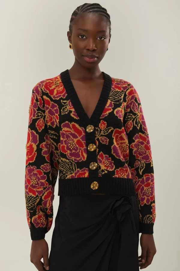 Cardigan print Shiny Chita