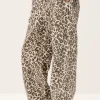Jeans print léopard LEONIE