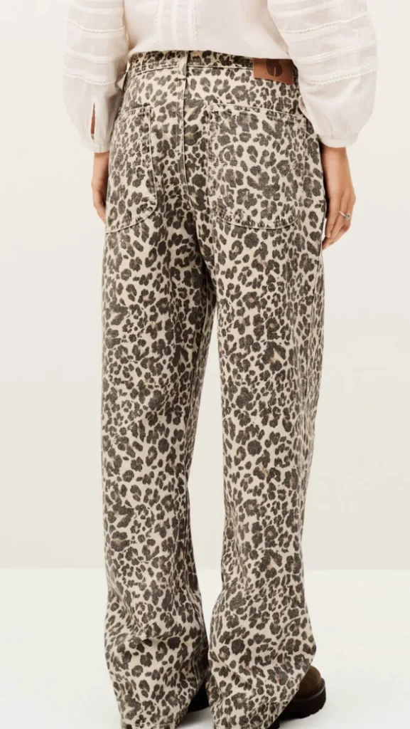 Jeans print léopard LEONIE