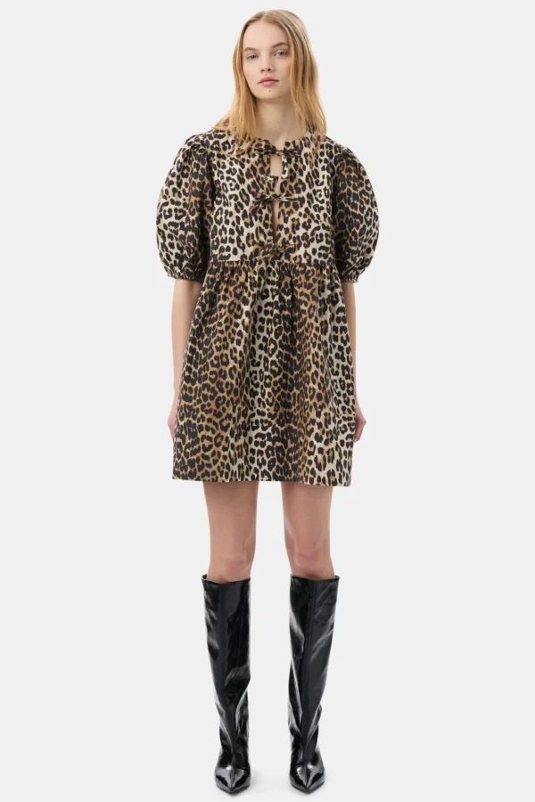 Mini robe print Léopard