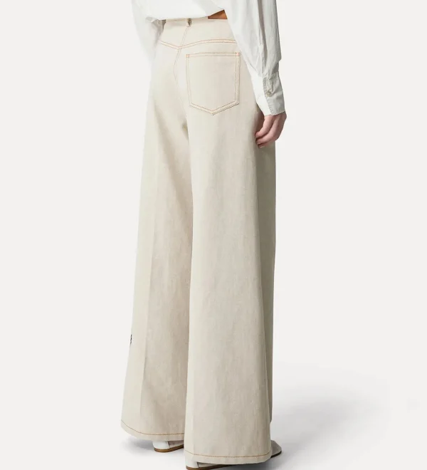 Pantalon en coton beige