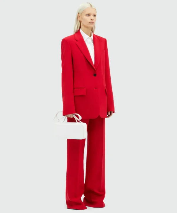 Pantalon rouge en viscose