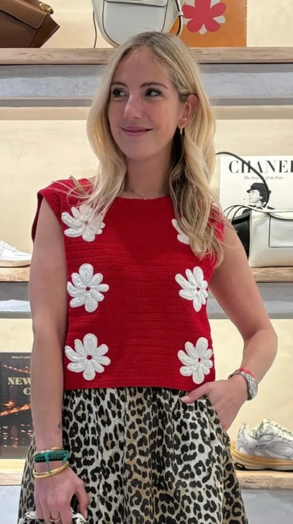 Pull sans manches en maille