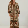 Robe maci print Blue Flowing
