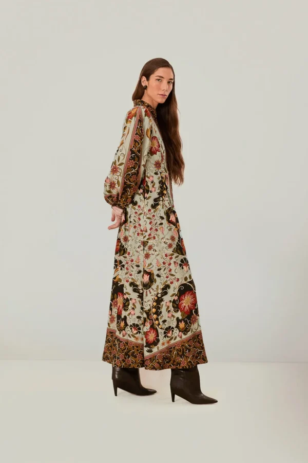 Robe maci print Blue Flowing