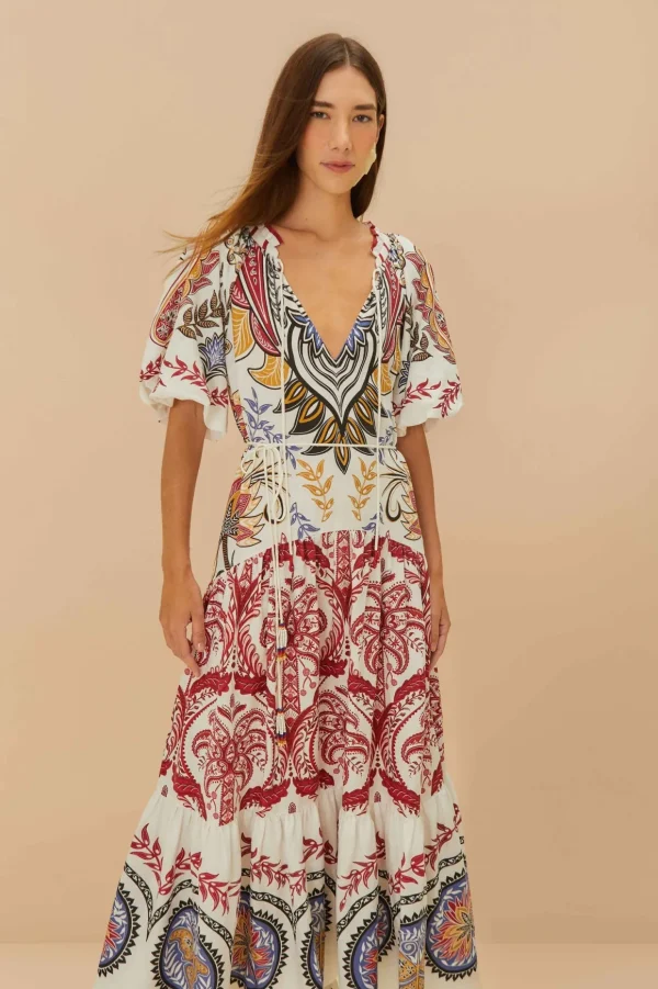 Robe Maxi dress tropical camafeu boho glam