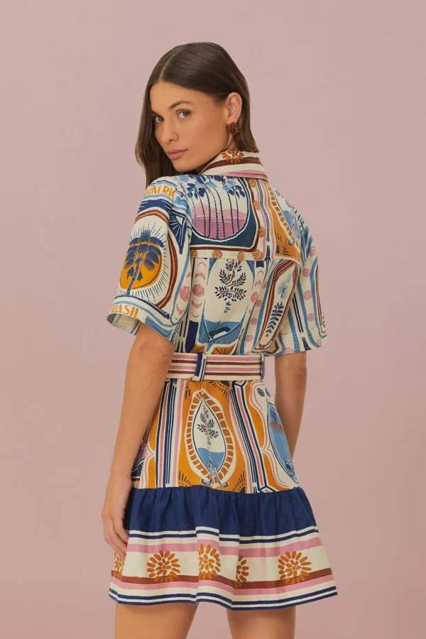 Robe mini print cerrado