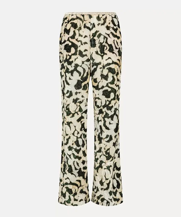 Wijde fluwelen broek